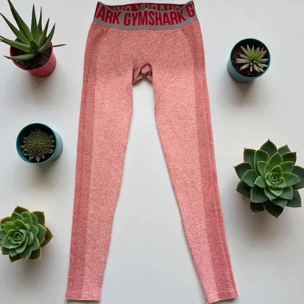 Gymshark Seamless Workout Leggings‎ XS Pink Heather High Waisted Gym Activewear